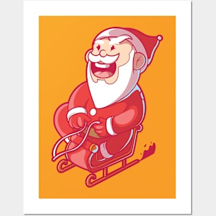 Santa Sled Posters and Art